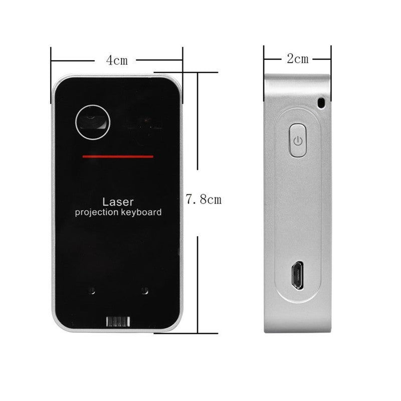 Teclado Láser Virtual Bluetooth Inalámbrico con Función Ratón y Power Bank - nexbuy.com.mx