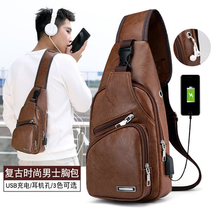 Bolsa de Hombro Casual en Vinipiel para Hombre – Estilo Urbano y Funcional