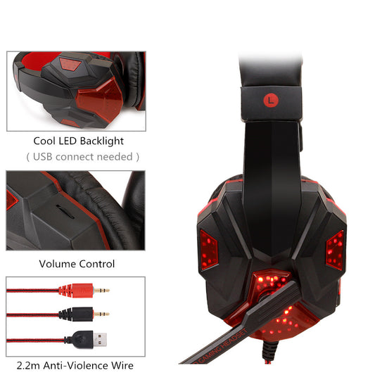 Auriculares Gaming con Micrófono y Luces LED | Sonido Envolvente 7.1 - nexbuy.com.mx