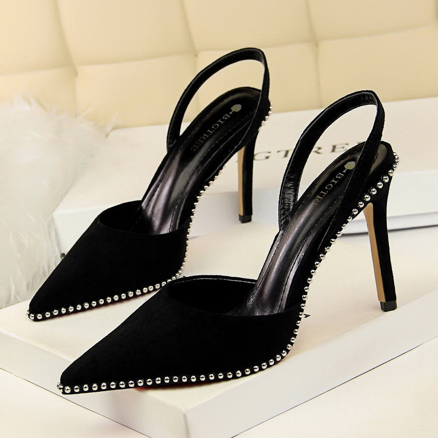 Tacones Altos con perlas de metal - nexbuy.com.mx