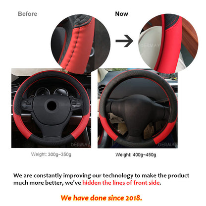 Funda Universal de Cuero para Volante de Auto - Comodidad y Estilo de Alta Calidad - nexbuy.com.mx