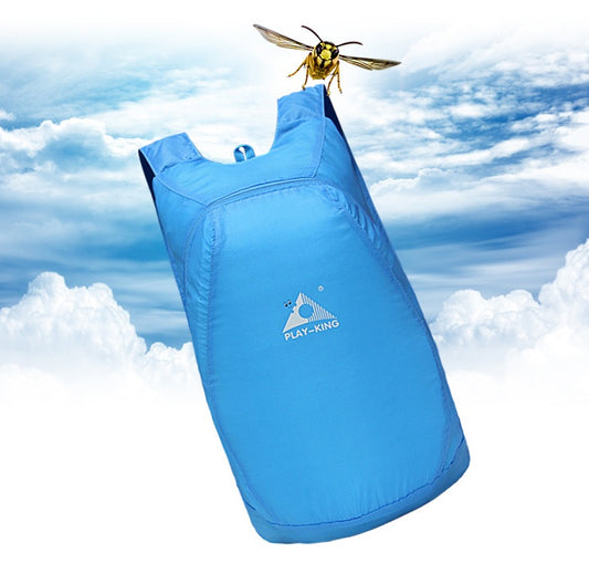 Backpack Ligera de Nylon Plegable, Impermeable para senderismo, viajes Marca PLAY KING - nexbuy.com.mx