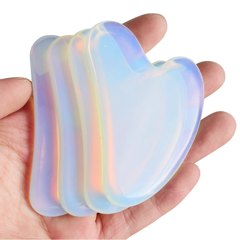 Ópalo en forma de corazón Gua Sha Equipo de belleza para masajes - nexbuy.com.mx