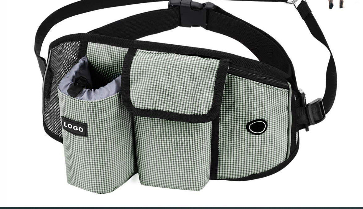 Correa de Entrenamiento Manos Libres con Bolso de Cintura para Perros - nexbuy.com.mx