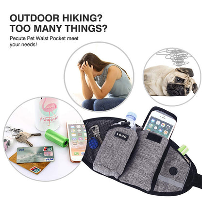 Correa de Entrenamiento Manos Libres con Bolso de Cintura para Perros - nexbuy.com.mx
