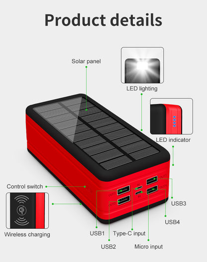 Power Bank de energía solar inalámbrico - nexbuy.com.mx