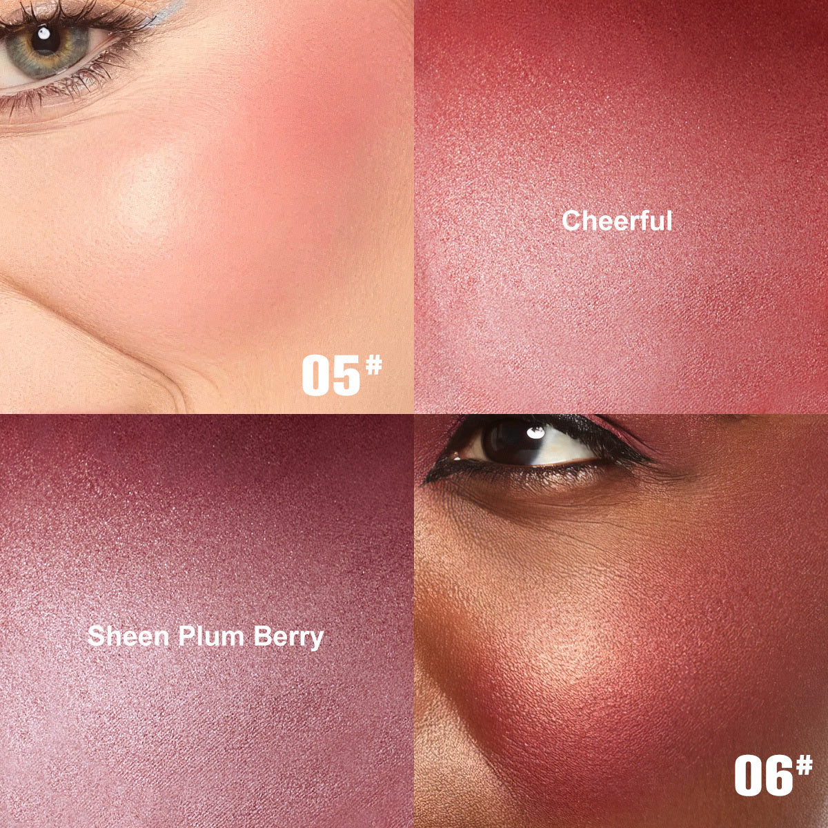 PHOFAY Rubor en Polvo - Maquillaje Suave y Ligero para un Toque Natural - nexbuy.com.mx