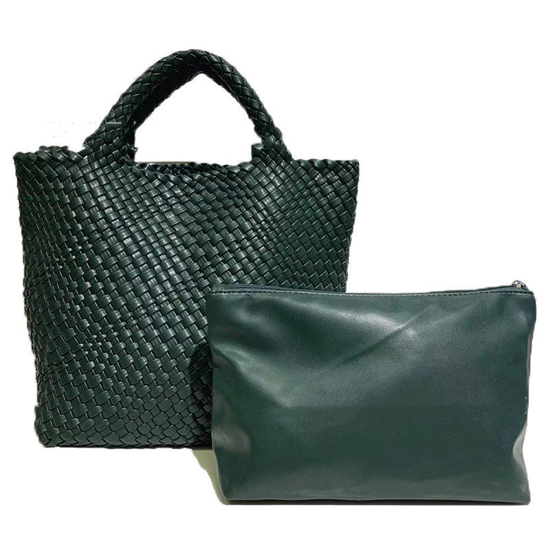 Bolso de gran capacidad tejido a mano para mujer - nexbuy.com.mx