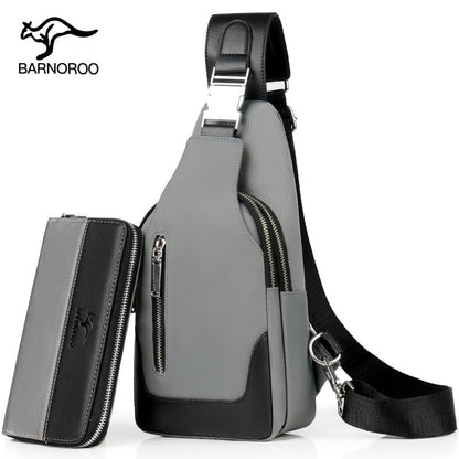 Bolsa de Hombro para Hombre XB32 - Azul (Paquete Pequeño con USB)