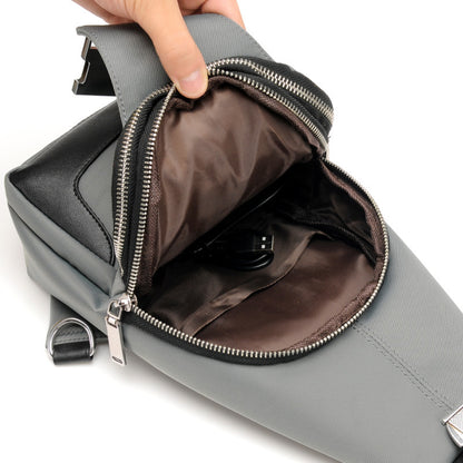 Bolsa de Hombro para Hombre XB32 - Azul (Paquete Pequeño con USB)