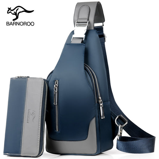 Bolsa de Hombro para Hombre XB32 - Azul (Paquete Pequeño con USB)