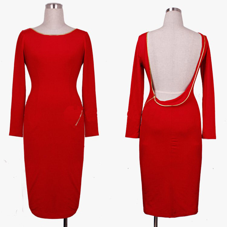 Vestido de noche espalda descubierta - nexbuy.com.mx