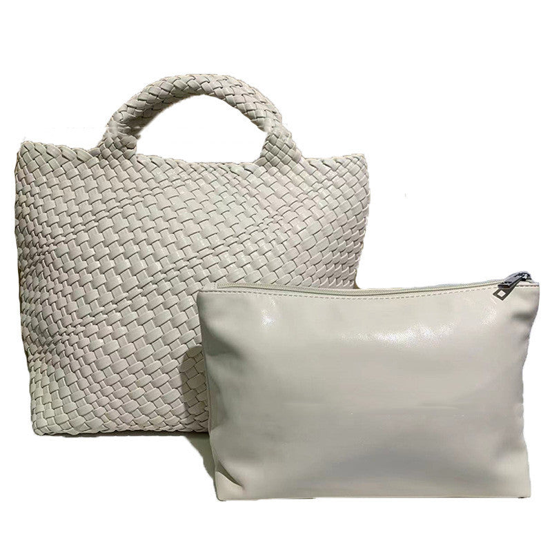 Bolso de gran capacidad tejido a mano para mujer - nexbuy.com.mx
