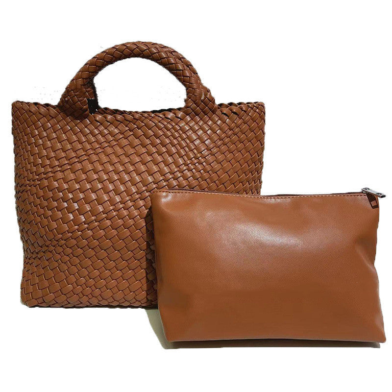 Bolso de gran capacidad tejido a mano para mujer - nexbuy.com.mx