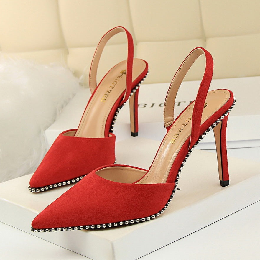 Tacones Altos con perlas de metal - nexbuy.com.mx