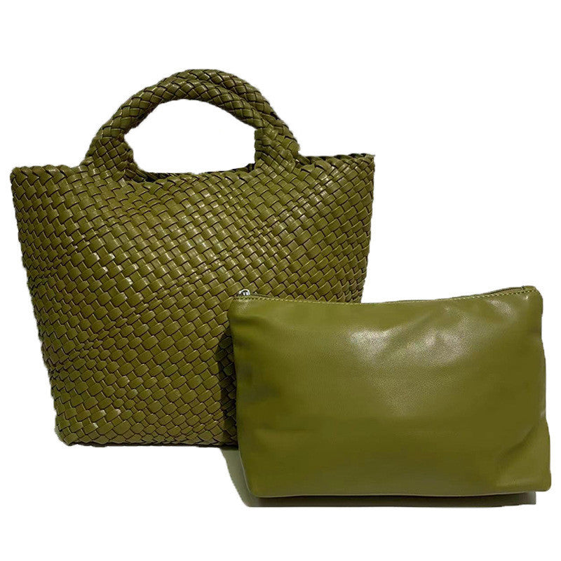 Bolso de gran capacidad tejido a mano para mujer - nexbuy.com.mx