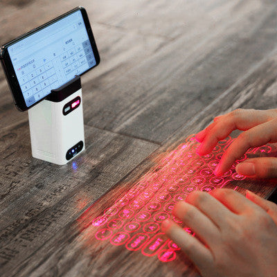 Teclado Láser Virtual Bluetooth Inalámbrico con Función Ratón y Power Bank - nexbuy.com.mx