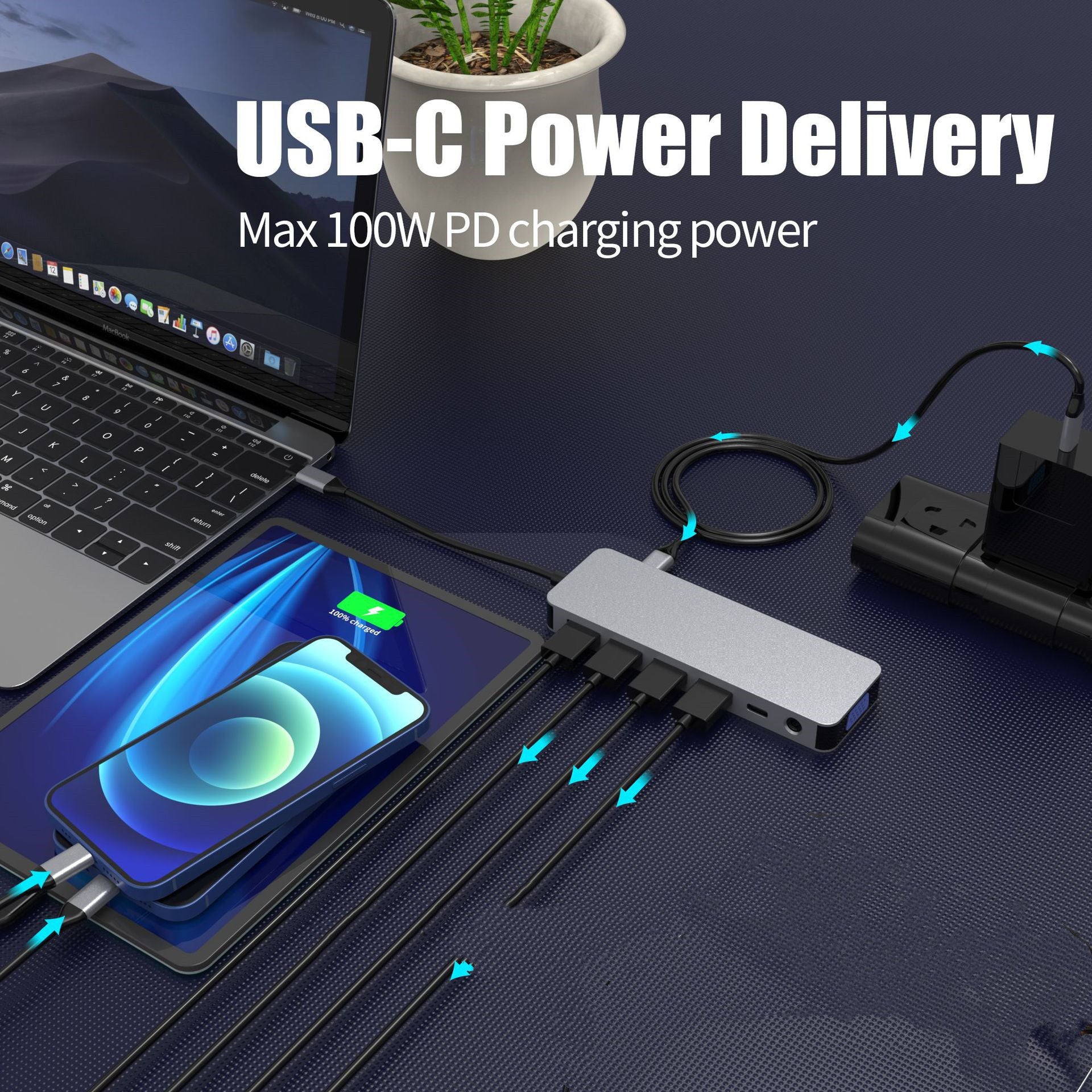 Hub Profesional Multipuerto 13 en 1 – Alta Velocidad y Máxima Conectividad - nexbuy.com.mx