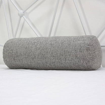 Almohada Cilíndrica de Algodón y Lino - Soporte Lumbar y Estilo Moderno - nexbuy.com.mx