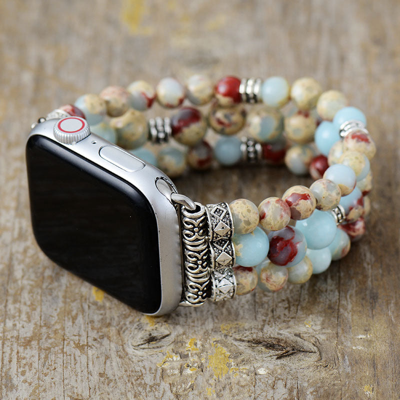 Pulsera Elástica de 7 Colores Hecha a Mano para Reloj Inteligente - Compatible con Apple Watch y Samsung - nexbuy.com.mx