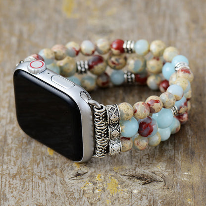 Pulsera Elástica de 7 Colores Hecha a Mano para Reloj Inteligente - Compatible con Apple Watch y Samsung - nexbuy.com.mx
