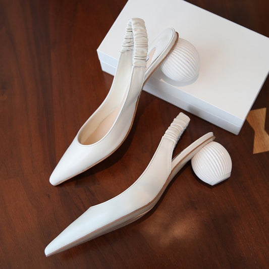 Tacón Esférico de Cuero – Diseño Vanguardista y Elegancia Atemporal - nexbuy.com.mx