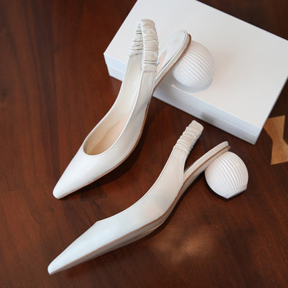 Tacón Esférico de Cuero – Diseño Vanguardista y Elegancia Atemporal - nexbuy.com.mx