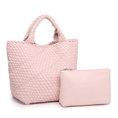 Bolso de gran capacidad tejido a mano para mujer - nexbuy.com.mx