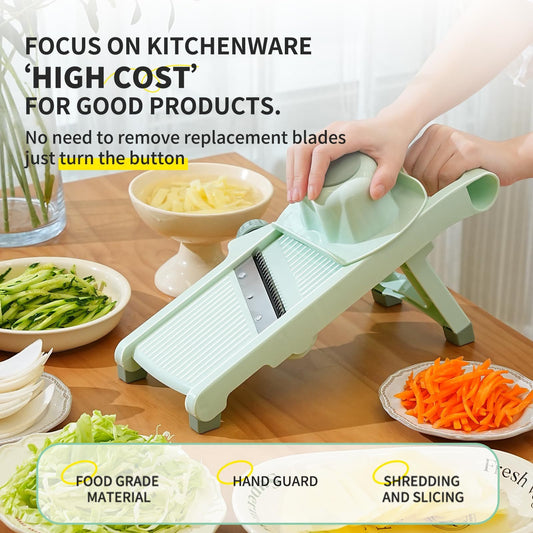 Cortadora de verduras, trituradora de papas y ralladora de frutas multifuncional con mango - nexbuy.com.mx