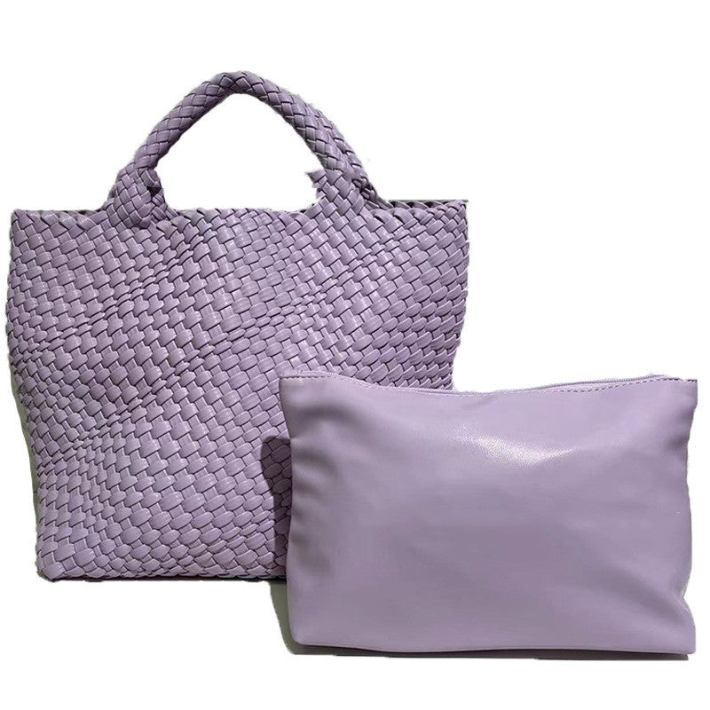 Bolso de gran capacidad tejido a mano para mujer - nexbuy.com.mx