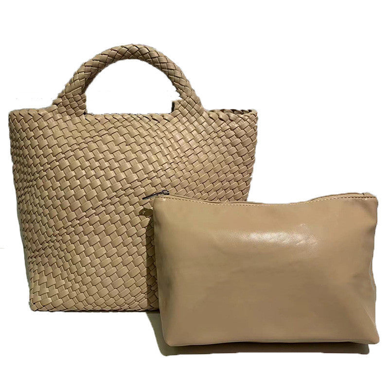 Bolso de gran capacidad tejido a mano para mujer - nexbuy.com.mx