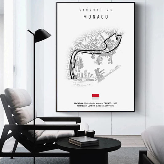 Póster en Lienzo de Circuito de Fórmula 1 – Estilo y Pasión en Cada Detalle - nexbuy.com.mx