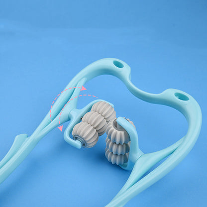 Masajeador Manual Multifuncional de Cuello con Seis Ruedas - nexbuy.com.mx