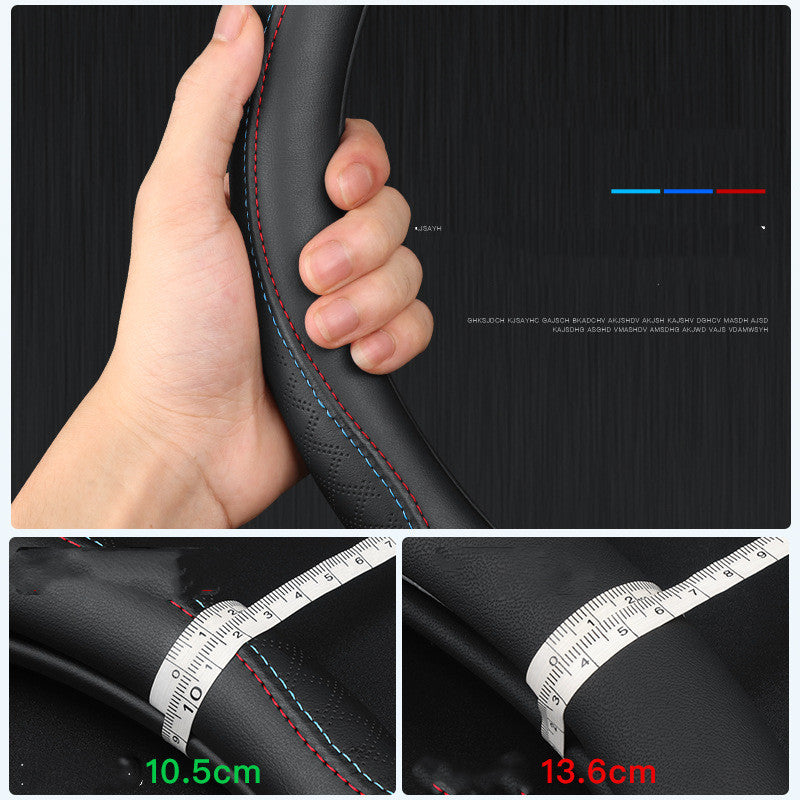Funda Universal de Cuero para Volante de Auto - Estilo Clásico y Alta Comodidad - nexbuy.com.mx
