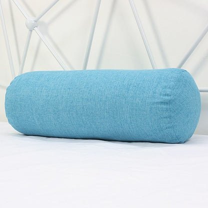 Almohada Cilíndrica de Algodón y Lino - Soporte Lumbar y Estilo Moderno - nexbuy.com.mx