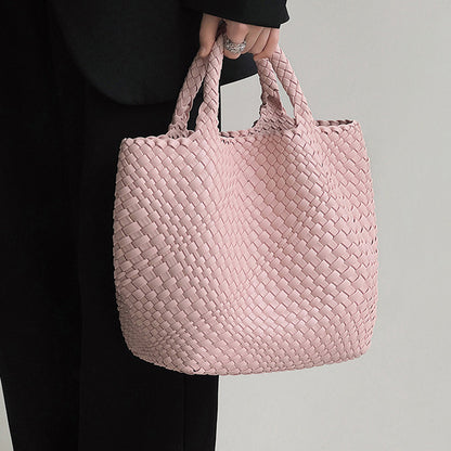 Bolso de gran capacidad tejido a mano para mujer - nexbuy.com.mx