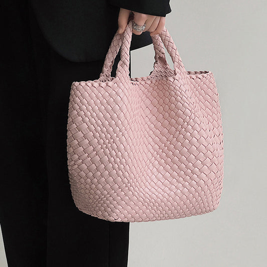 Bolso de gran capacidad tejido a mano para mujer - nexbuy.com.mx
