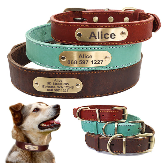 Collares personalizados con placas de identificación para perros medianos y grandes - nexbuy.com.mx