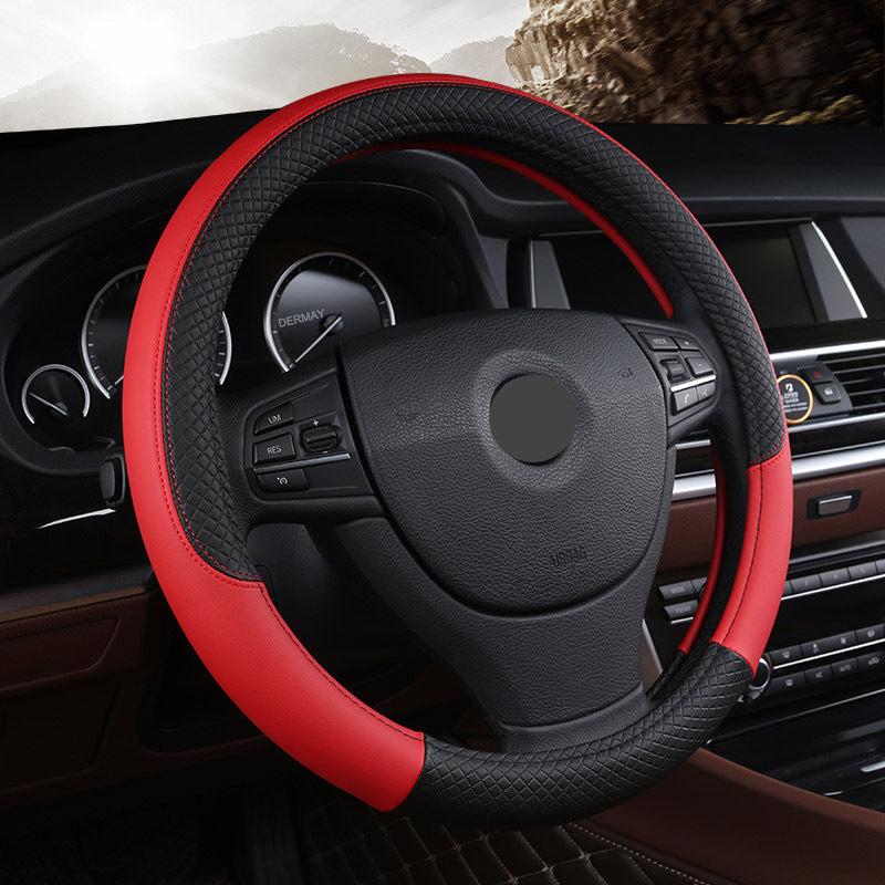 Funda Universal de Cuero para Volante de Auto - Comodidad y Estilo de Alta Calidad - nexbuy.com.mx