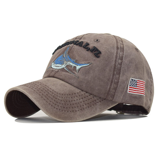 Gorra de béisbol con bordado de tiburón – Estilo atrevido y urbano - nexbuy.com.mx
