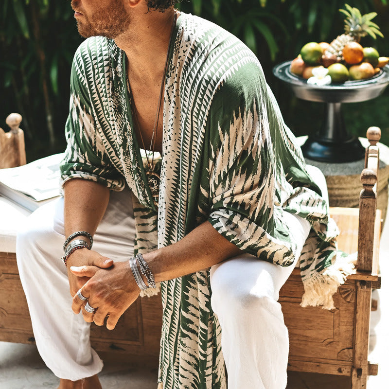 Capa de playa estampada para hombre Trendy Loose - nexbuy.com.mx