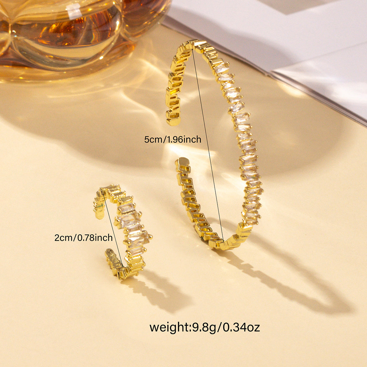 Set de Pulsera y Anillo 2Pcs de Circonio Cúbico para Mujer - nexbuy.com.mx