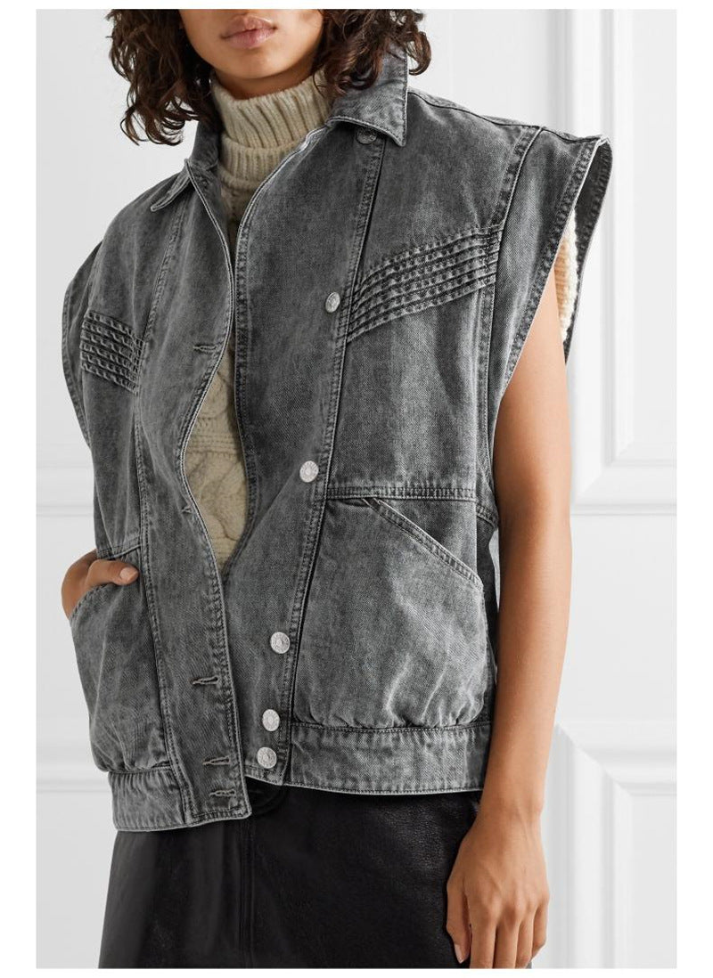 Jacket Vaquera con Mangas Desmontables para Mujer – 2 en 1 - chaqueta y Chaleco en Mezclilla de Algodón - nexbuy.com.mx