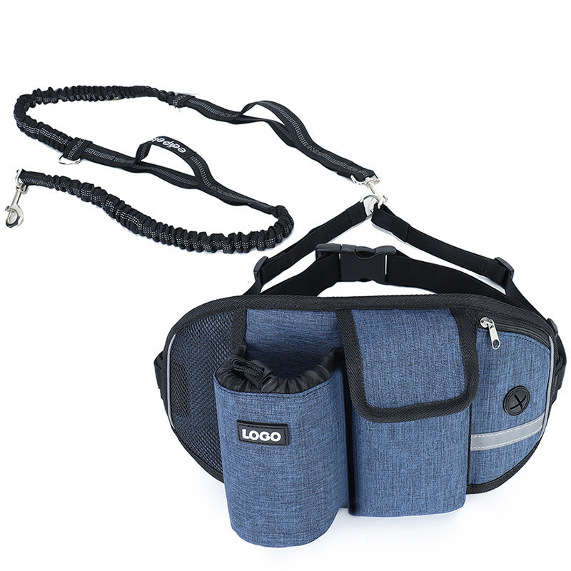 Correa de Entrenamiento Manos Libres con Bolso de Cintura para Perros - nexbuy.com.mx