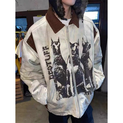 Chaqueta Estilo American Retro – Corte Regular de Algodón con Manga Clásica - nexbuy.com.mx
