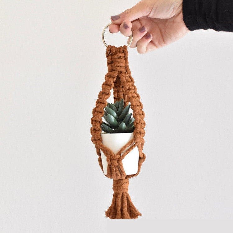 Cesta colgante tejida a mano para plantas - nexbuy.com.mx