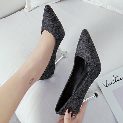 Zapatos puntiagudos de lentejuelas - nexbuy.com.mx