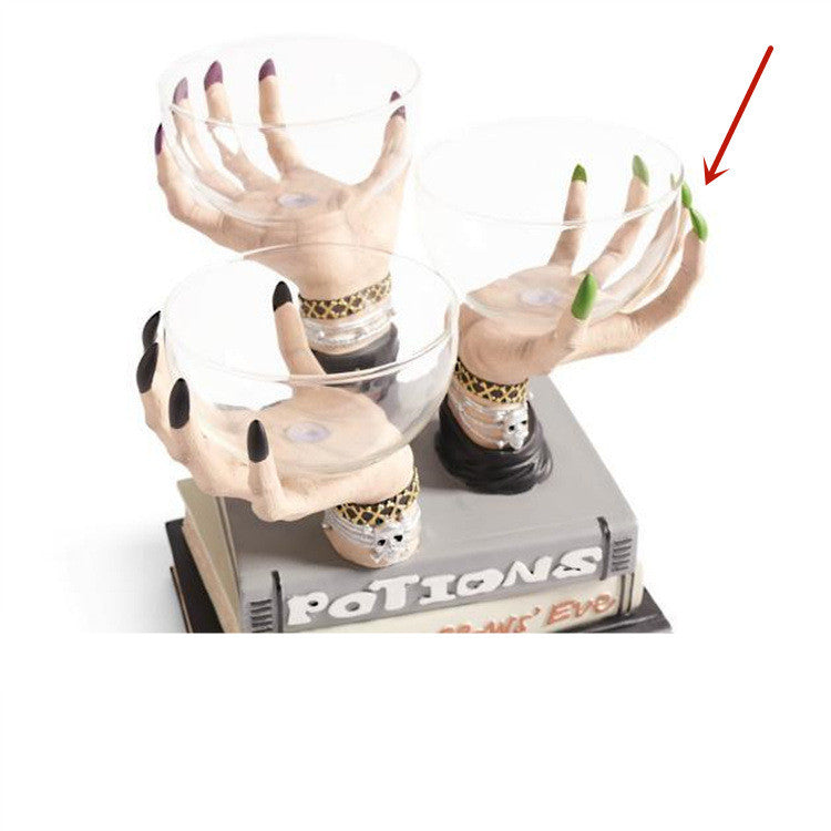 Cesta creativa para aperitivos con forma de manos de bruja para fiestas de Halloween - nexbuy.com.mx