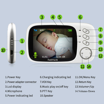 Dispositivo digital de 3.2 pulgadas para el cuidado del bebé - nexbuy.com.mx