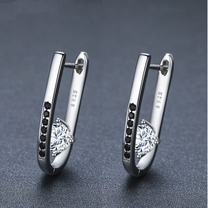 Pendientes en forma de U plateados - nexbuy.com.mx